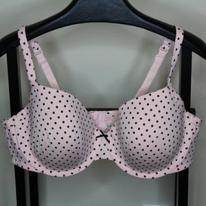 Light Pink and Black Cotton T-Shirt Cacique Bra